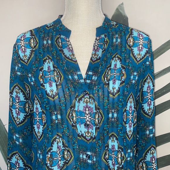 Charter Club Medallion 3/4 Sleeve Blouse - Picture 3 of 9